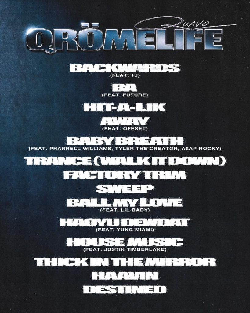 Quavo 새 앨범 ‘QRÖMELIFE’ 발매…Pharrell이 만든 14곡과 초호화 피처링