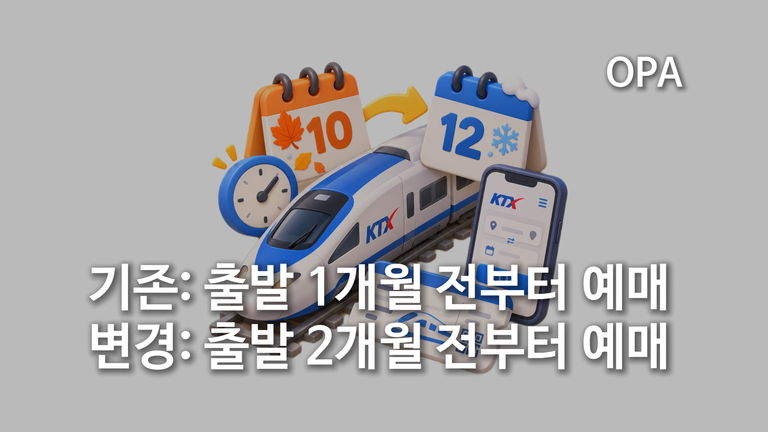 KTX 표, 이제 한 달 더 일찍 살 수 있다